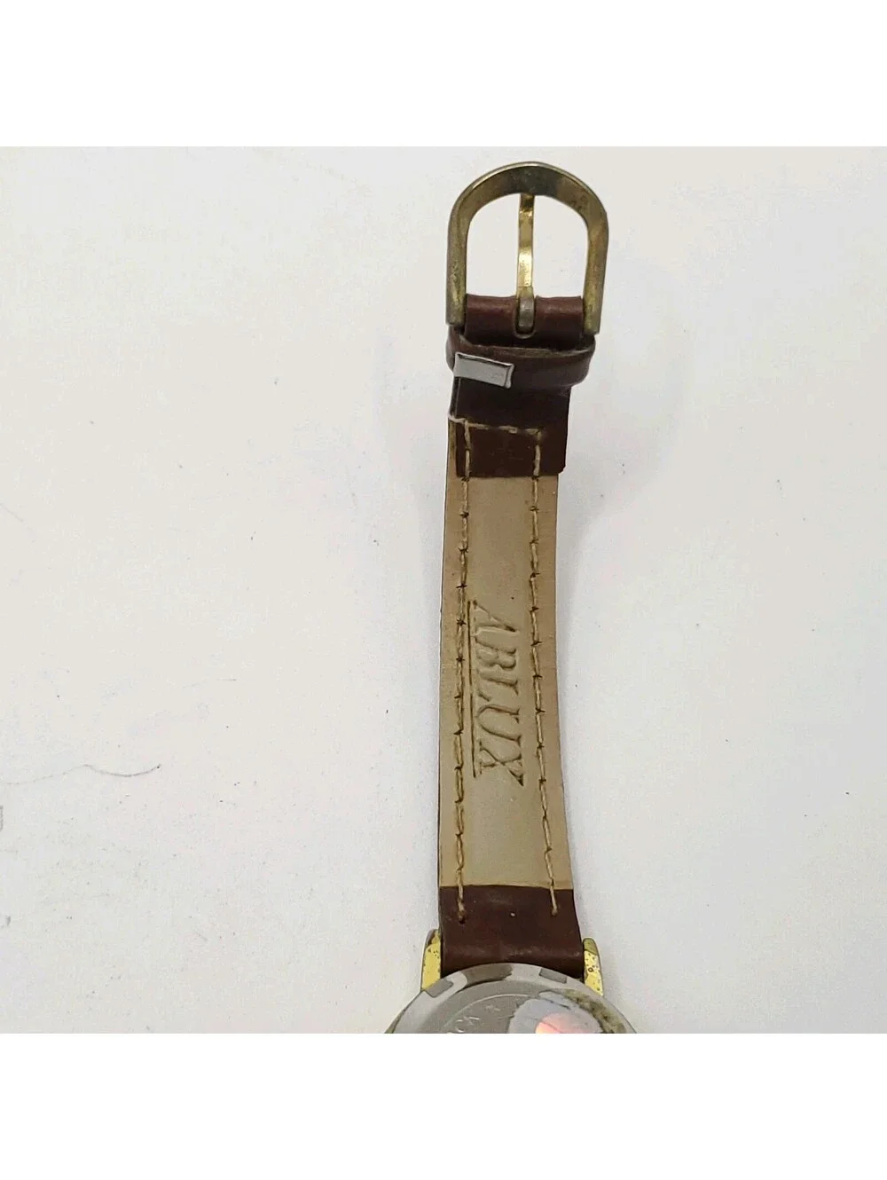 Ablux Quartz Brown Leather Band 22mm Womens Watch New Battery